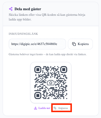 Anpassa QR-koden så den passar eventet