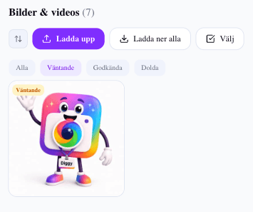 Granska i fliken Galleri