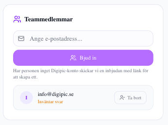 Följ statusen på inbjudan