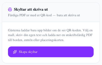 Designa utskriftsfärdiga skyltar